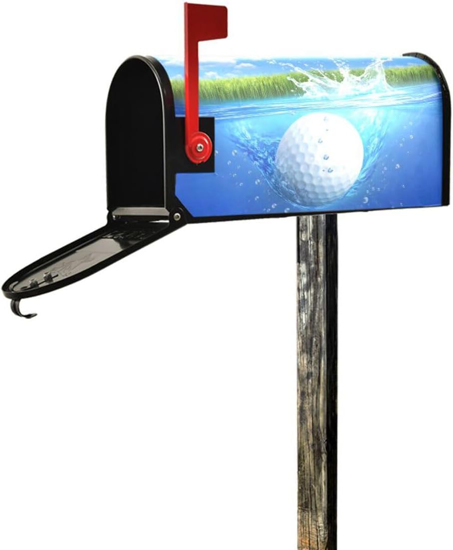 ALAZA Golf Ball Splashes Into Water Mailbox Cover Standard Size-18"x 20.8"