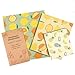Tikola Beeswax Food Wraps Reusable, Eco-Friendly Food Storage for Cheese, Bread, Sandwich, Fruit| Organic Alternative to Plastic Wraps (3 Pack: 1 Small 1 Medium 1 Large)