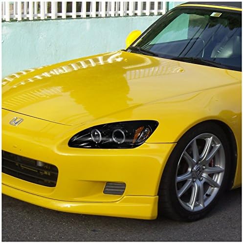 Spec-D Tuning 2LHP-S2K00G-TM Honda S2000 Dual Halo Led Glossy Black Projector Headlights