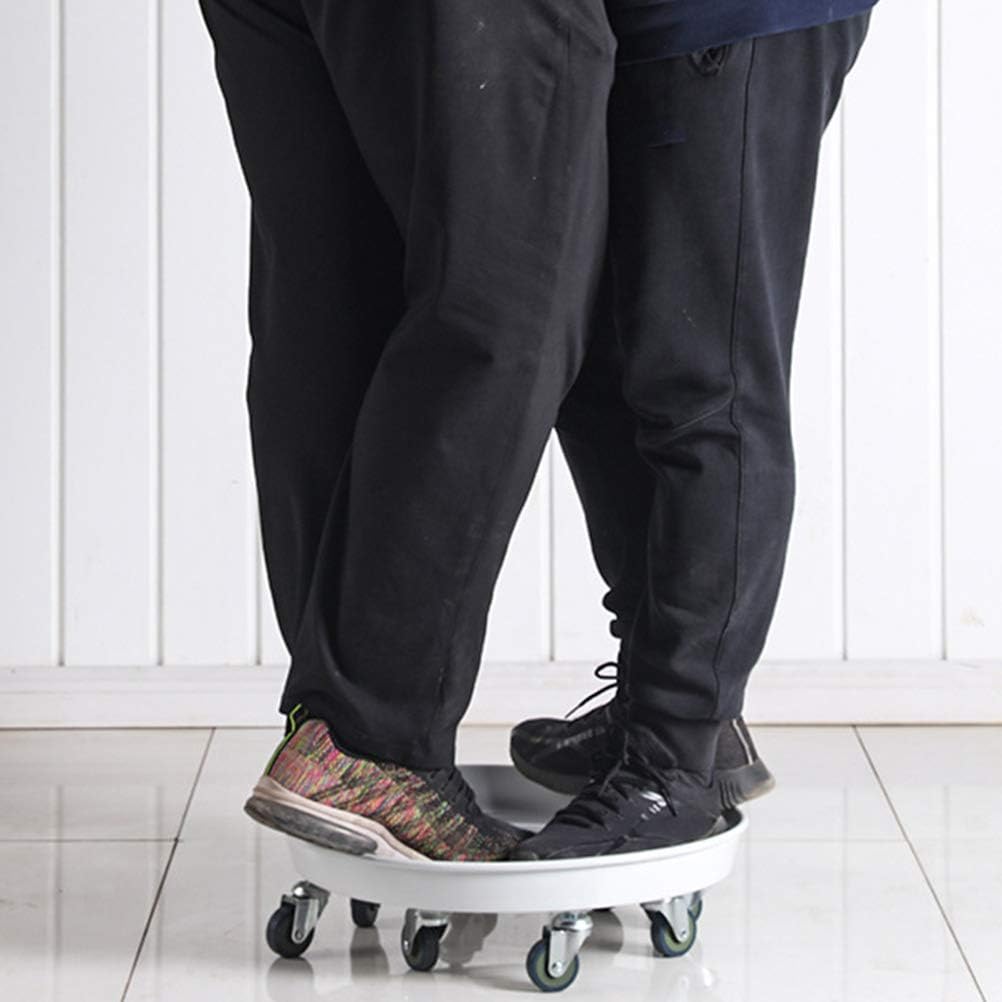 GVILTY Plant Stand Planter Caddy Heavy Duty with 8 Rubber Caster,550lb Capacity, Planter Caddies Round ​Large Flower Pot Mover Plant Dolly Holder Planter Trolley Caster brown1-18inch