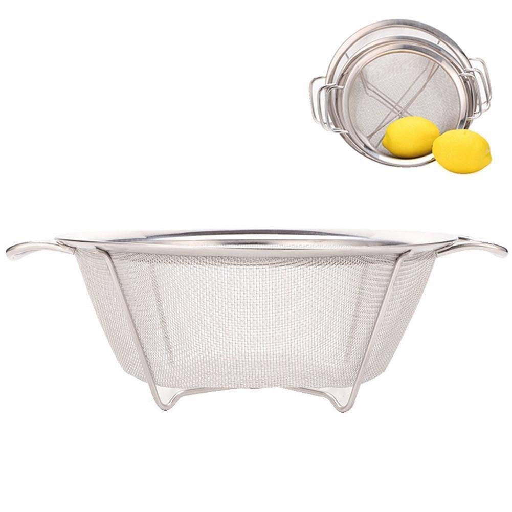 Drenaje De Acero Inoxidable Cesta De Malla Fina, Alimentación Recipiente Colador Escurridor, Verduras Arroz Tamiz Tamiz Colador, Herramientas De La Cocina (Color : 22.5cm)