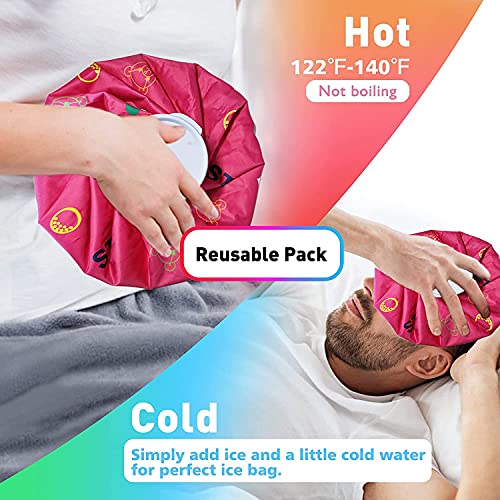 Image of Niyamax 6 Inch Ice Bag Hot Water Bag For Therapy, First Aid, Sports Injury Knee Head Leg Body Pain Relief Ice Bag (Multicolor, Pack Of 1)