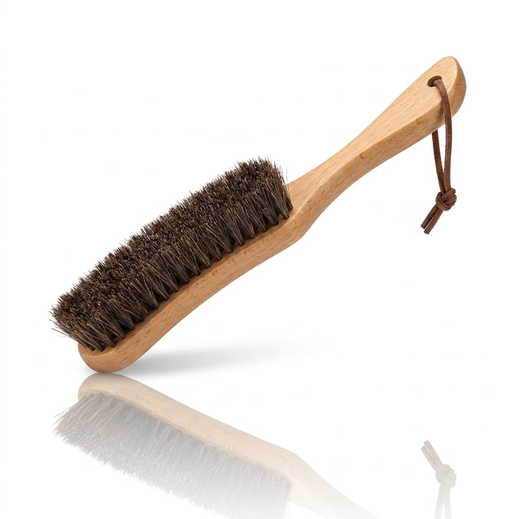 Boar Bristle Brush Clothes for Men,Beech Bristles Clothes Brushes,Soft Brush for Velvet Sofa,Suede,Sheepskin, Coat,Suits Hat,Cashmere,Soft Cleaning Lint Fluff Brushes for Wool Upholstery Furniture