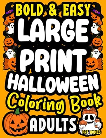 Large Print Halloween Coloring Book for Adults
