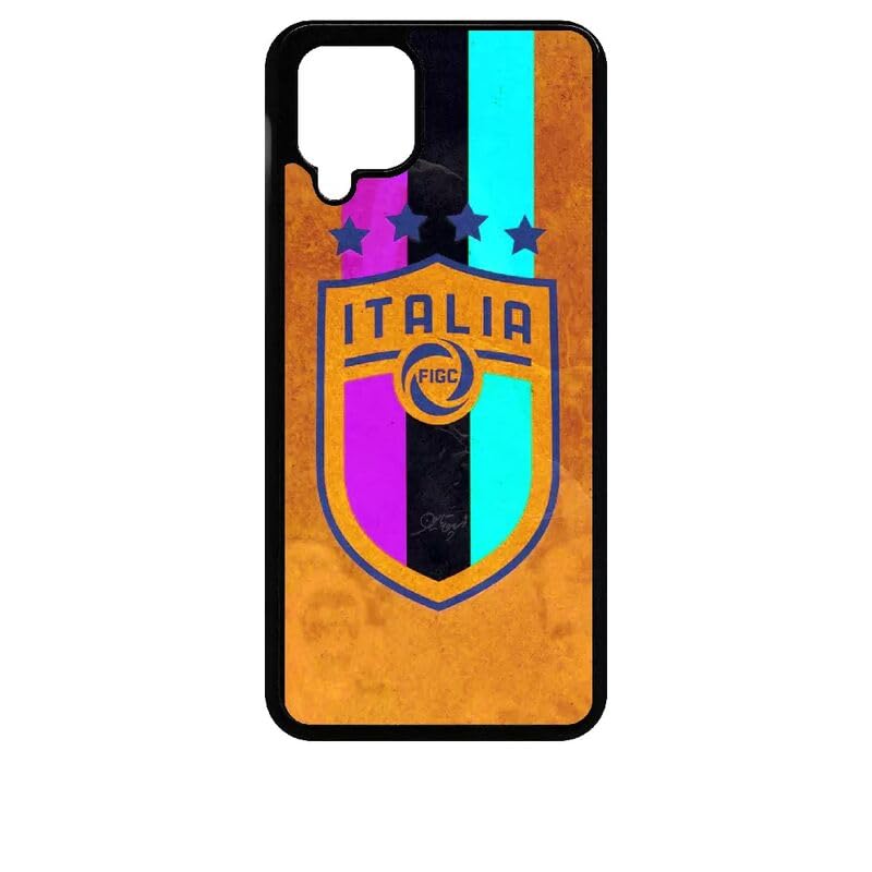 Coque pour Galaxy A12 Foot Italie Squadra Azzurra noire anti rayures antichoc