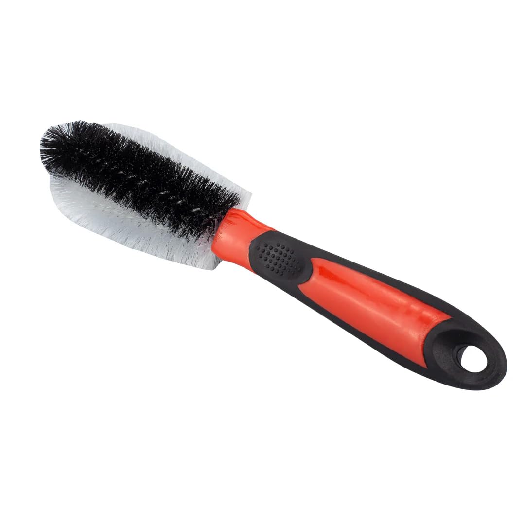 MaxShine 360 Wheel Rim & Car Engine Bay Clean Brush (30x7.5cm, 12inch Handle) with PP Handle & Bristles - Car Bike Truck Cleaning Detailing Brush Tool Accessories-image-8
