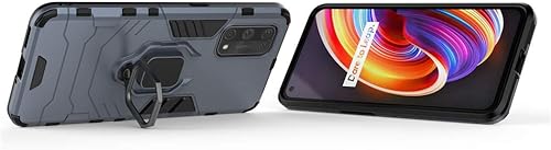 Miniatura 2 de Compatible con RealmeX7 Pro, soporte de anillo de metal a prueba de golpes (funciona con soporte magnético para automóvil), cubierta resistente de