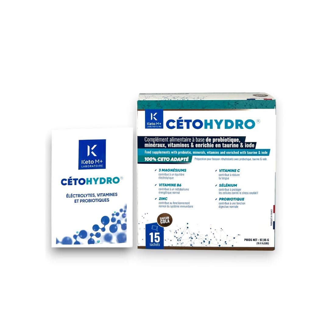 CetoHydro Taurine Cola – Complément Keto Énergie & Électrolytes – Taurine 400 mg, Vitamines & Minéraux – Arôme Cola Naturel