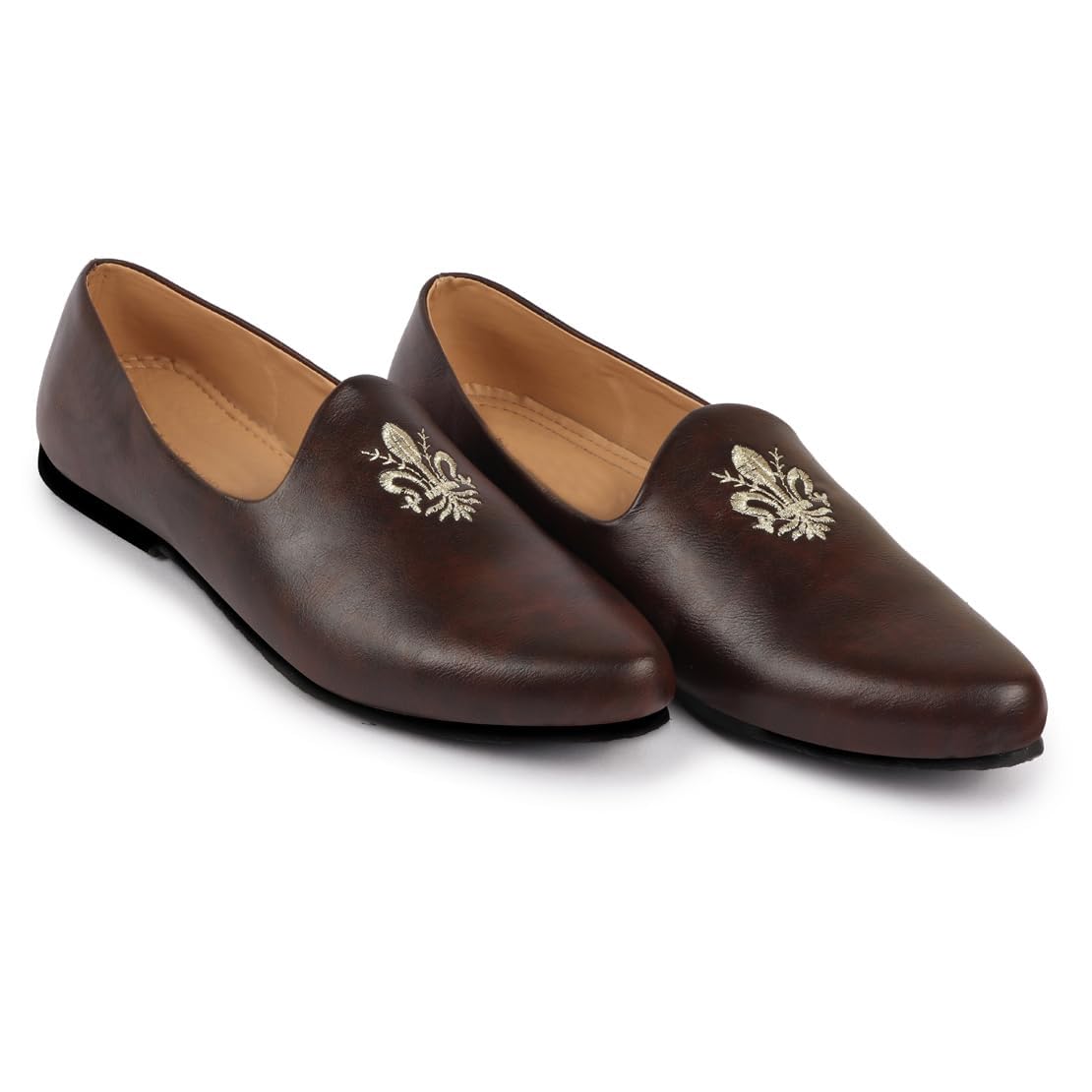Zixer E7012 Ethnic Wear Wedding Party Half Shoes for Men Mojri Casual Formal Back Open Shoe Casuals for Men-picture-9