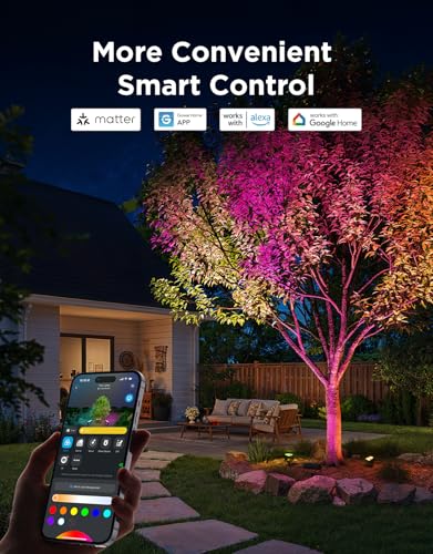 Image of Govee Outdoor Tree Lights 3-Pack Bundle Govee Outdoor Pathway Lights 2 Lite 8 Pack