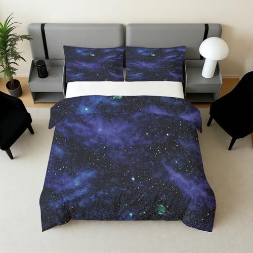 Parure De Couette galaxie 3 pièces pour un sommeil paisible la tête dans les étoiles - 3