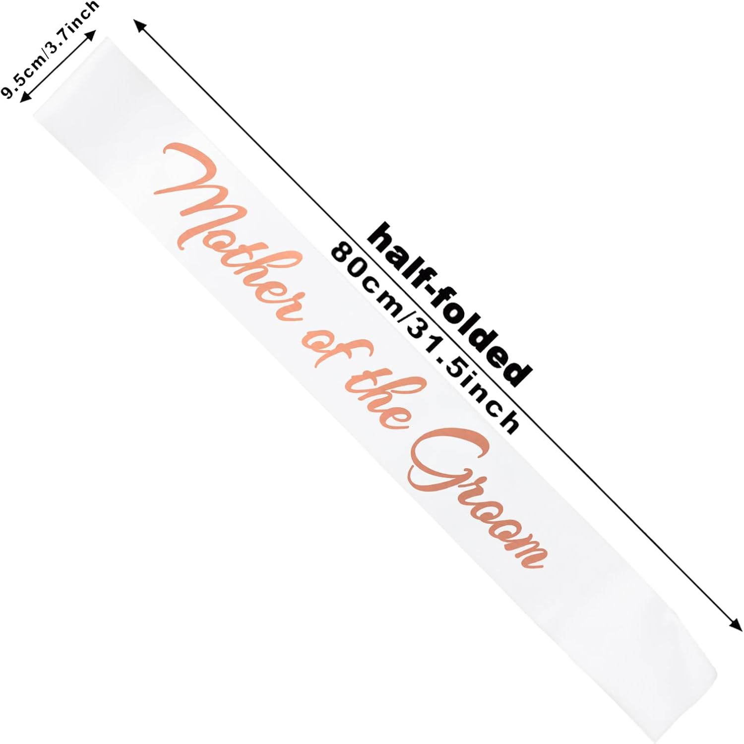 Mother of the Groom Sash, Funny Bachelor Sashes for Engagement Gift Idea Wedding Party Decorations Bachelorette Party Supplies, White + Rose Gold(Mother of the Groom) - Image 3