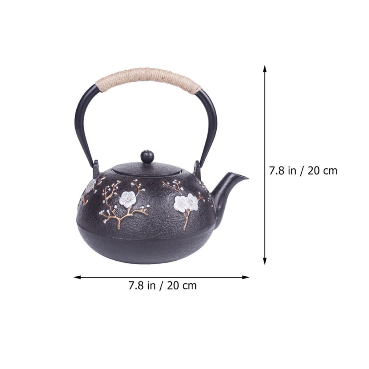 Tetera de Hierro Fundido Material Hierro Resistente Tetsubin Infusor y Fácil de Limpiar y Diseño Tradicional Japonés para Uso en Casa