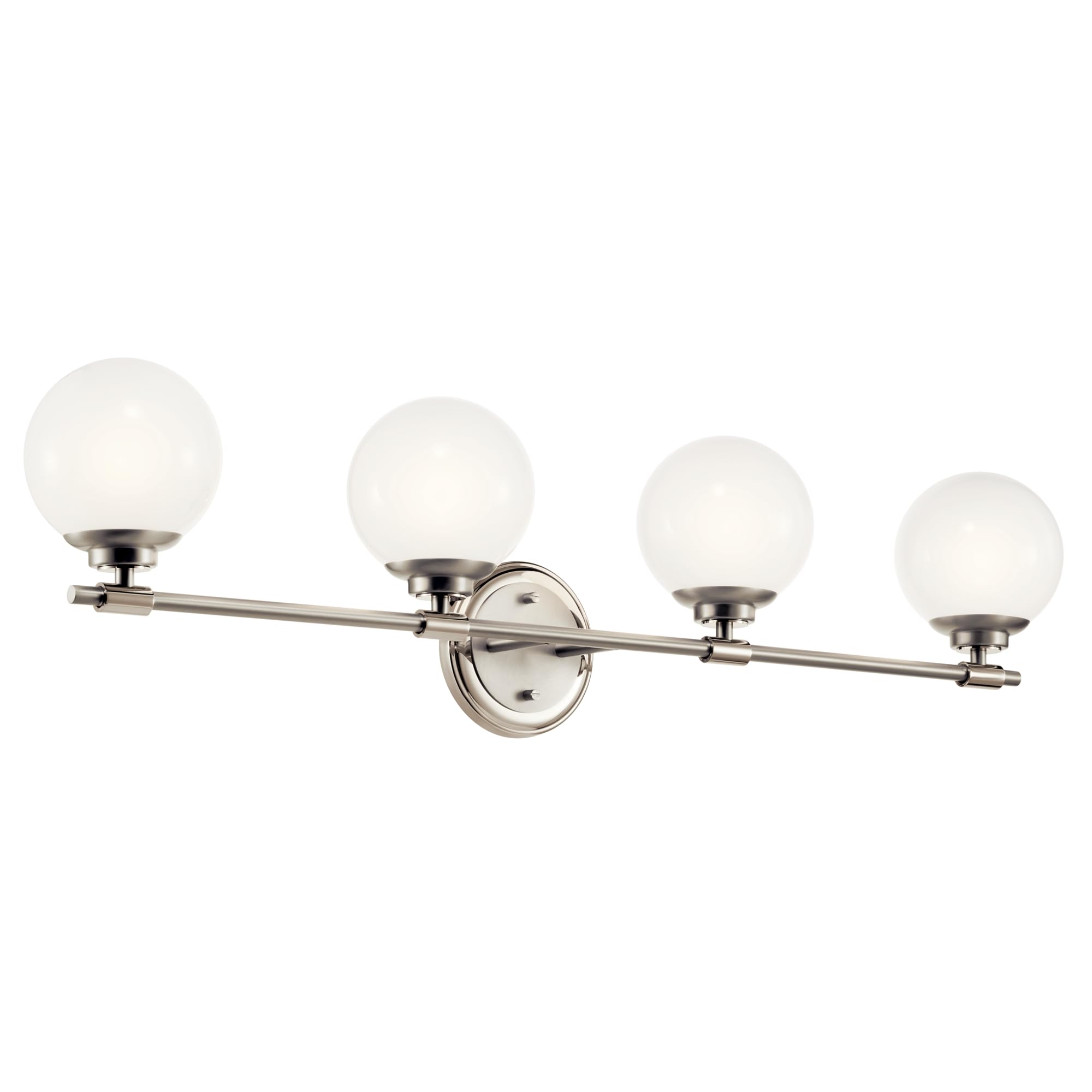 Kichler Benno 4-Light Bathroom Vanity Light, Polished Nickel