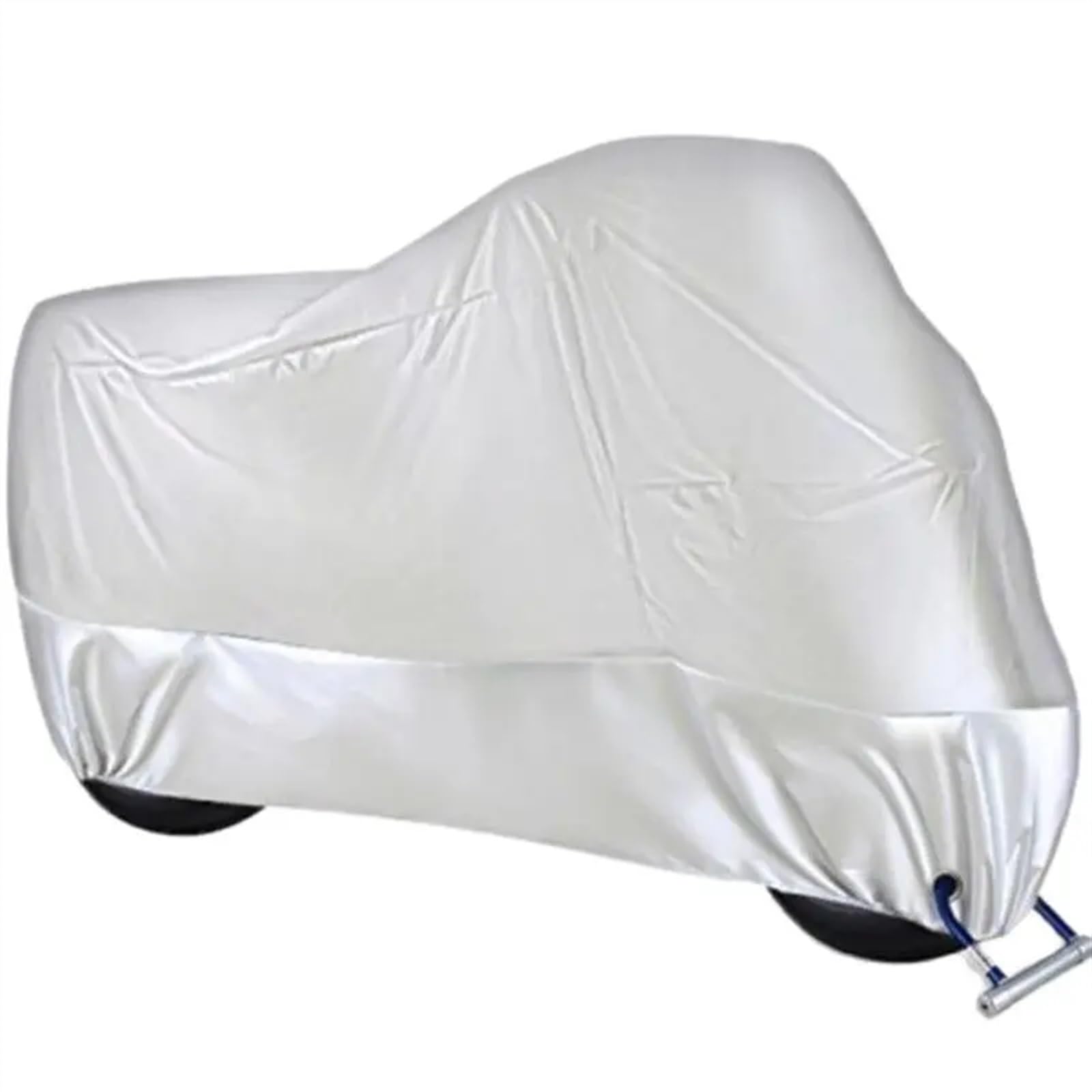 Telo Coprimoto,Copri Moto Telo coprimoto for auto, antipioggia, antipolvere, antisole, for esterni(Silver,XXXL long 2.65m)