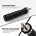 Speed Jump Rope,Skipping Rope with Ball Bearing, 2 Adjustable Weighted Ropes,Leather Anti-skid Handle,Jumping Rope Ideal for Aerobic,Speed,Endurance,Coordination Training for Men Women (Black)