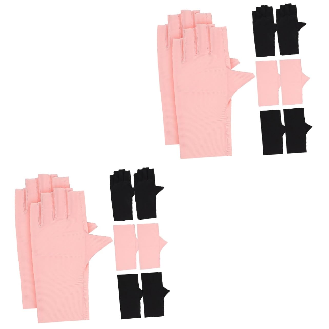Healvian 8paia Guanti Per Manicure Ant Uv Di Guanti Senza Traspirante Per Unghie Gel Comfort Ottimale e Raggi Uv Adatti Per Uso Domestico e Professionale