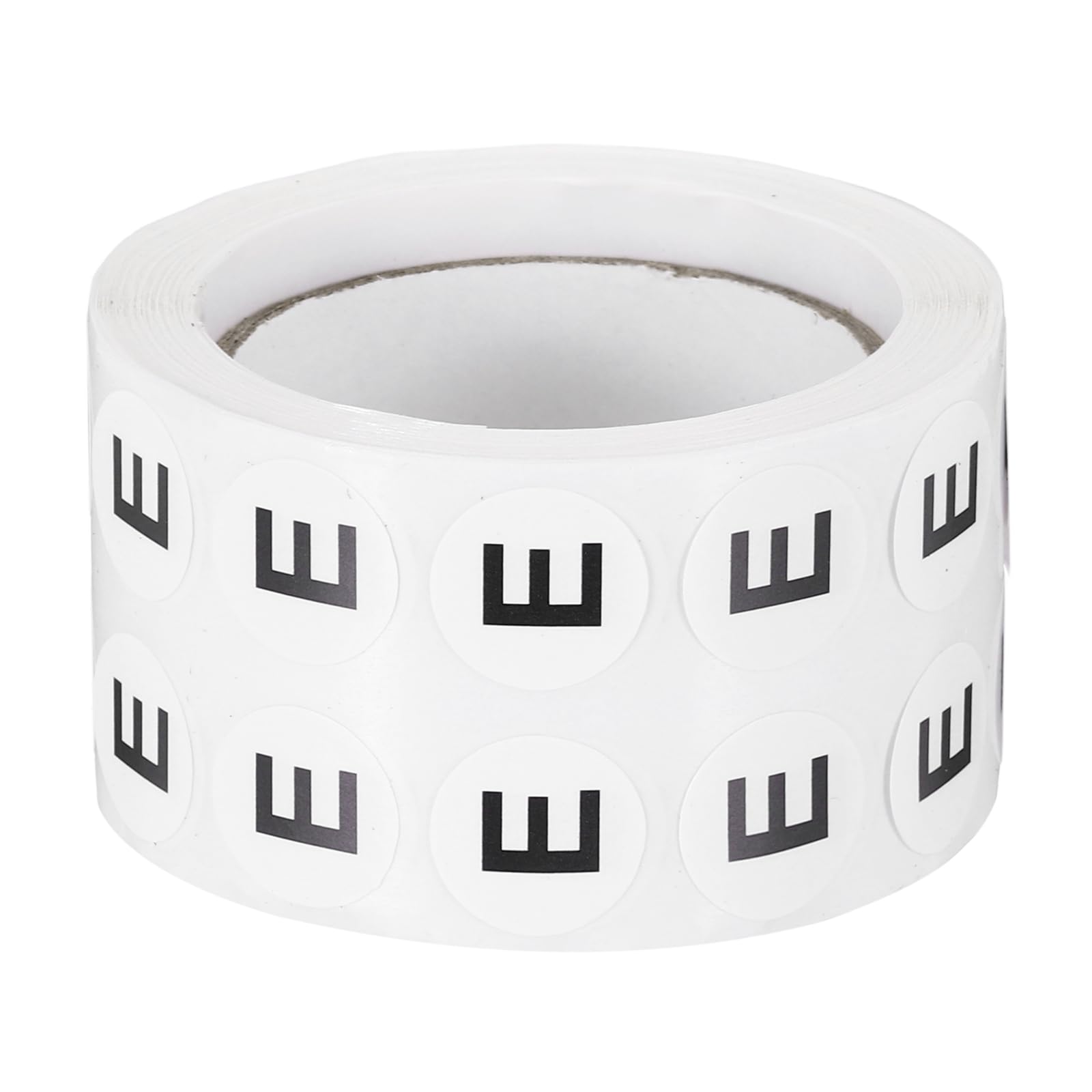 PATIKIL Letter E Inventory Labels, 1000 Pcs 0.5 Inch Letter Stickers Round Circle Dots Labels Semi-Gloss Adhesive Stickers for Home Organization Office Storage, Black (1 Roll)