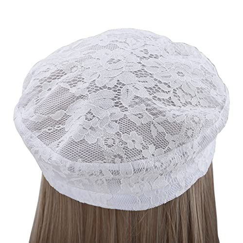 Mulimu Lace Beret Hat For Women Summer Lightweight Berets Hollow Out Breathable Crochet Artist Cap White #TOP4