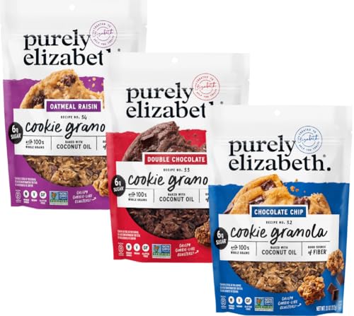 Image of Purely Elizabeth, Cookie Granola, Variety Pack, 11oz Bags (3 Pack)