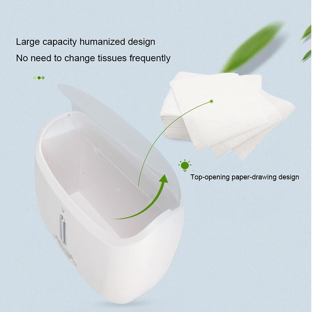 OQOPO No Punching Waterproof Facial Tissue Box, High Capacity Tissue Case, Napkin Case for Shopping Mall Airport High Speed Rail Station Public Toilet