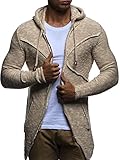 HOCHWERTIGE VERARBEITUNG: Der stylische Männer Kaputzen-Strickjacke in tollem und außergewöhnlichem Design. Das Material der ausgefallenen Herren Strickjacke wird aus leichten aber dennoch hochwertigen Stoffen (hohe Qualität) hergestellt und sorgt für ein angenehmes Gefühl. Anders als grober Strick fällt der Feinstrickpulli besonders fließend und weich, sodass er sich eurer Körperform perfekt anpasst.