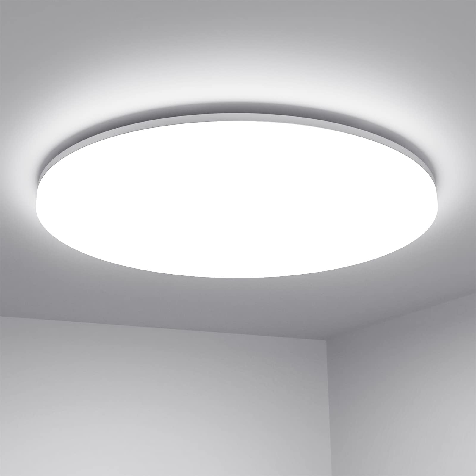 Plafonnier LED 48 W à Intensité Variable Avec Télécommande, 4 Anneaux Lumineux Plafonnier Moderne 3000 K 6500 K Economie Energie 60 Cm 96809563