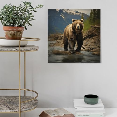 Impression sur toile abstraite moderne 50x50 décoration murale maison