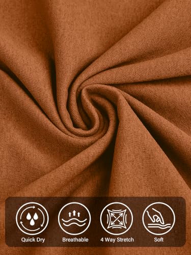 JEMLDL Mens Summer Shirts 4 Buttons Casual Vacation T Shirts Quick Dry Short Sleeve Golf Tops Outdoor Performance Rosy Brown XXL — view 6