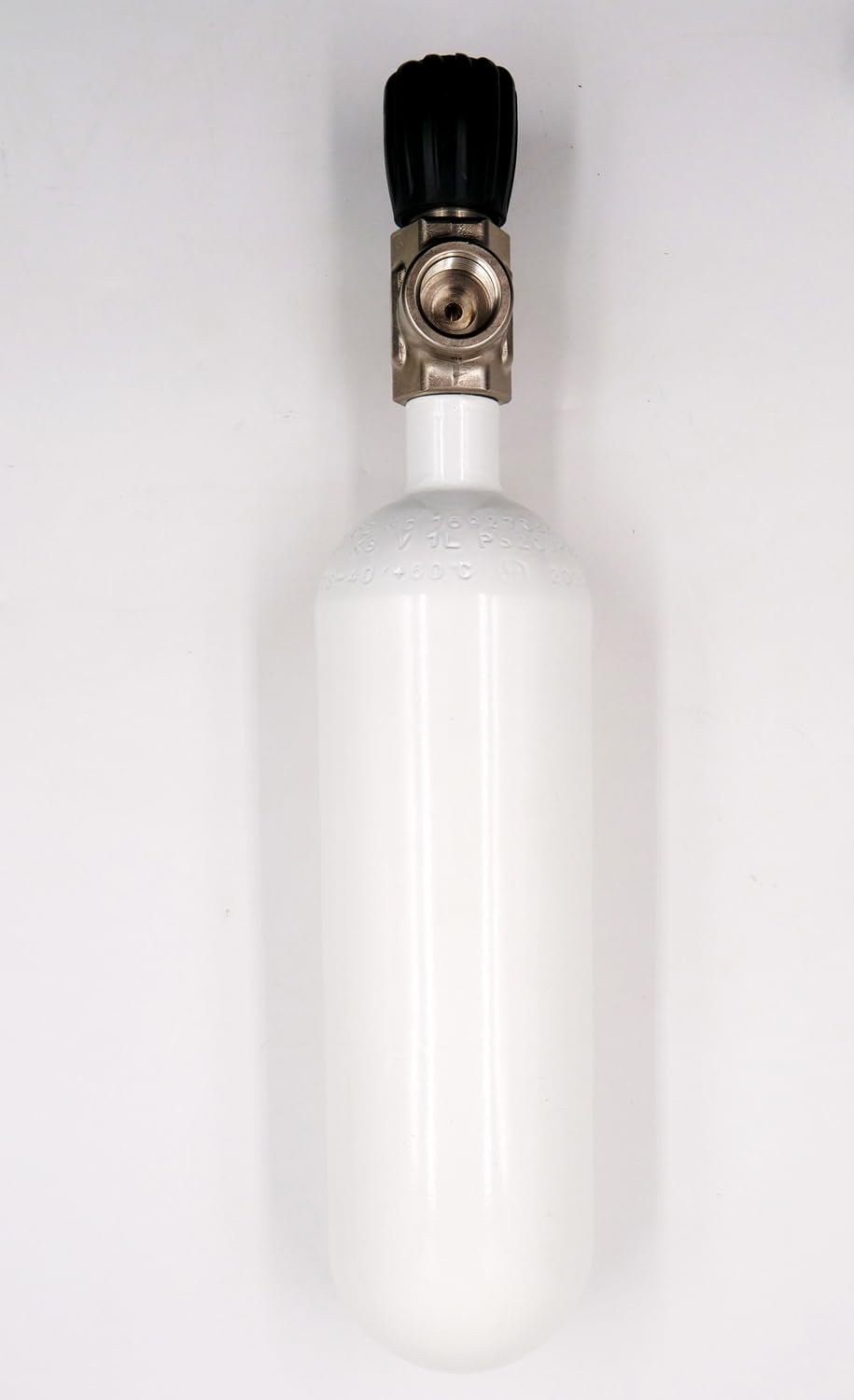 Bouteille de plongée 1 l 200 bar complète avec valve
