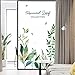 J4U Window Film Privacy Tropical Leaf Collection Decorative Window Sticker No Glue Static Window Cling UV Blocked Window Decals for Home 34.6