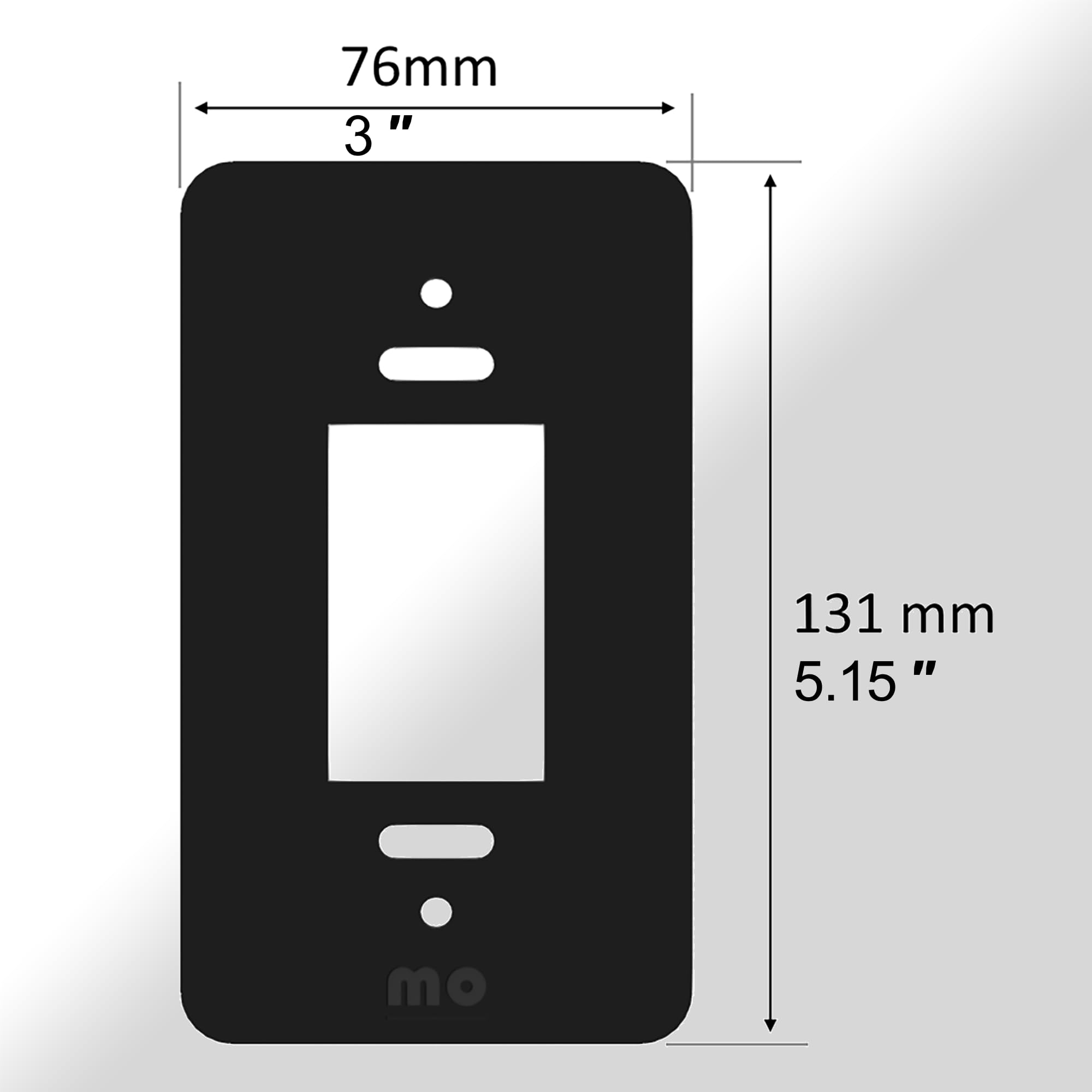 Piastra da parete per plastica Perspex compatibile con RingWired Video Doorbell | Videocitofono cablato | resistente con finitura opaca ad anello