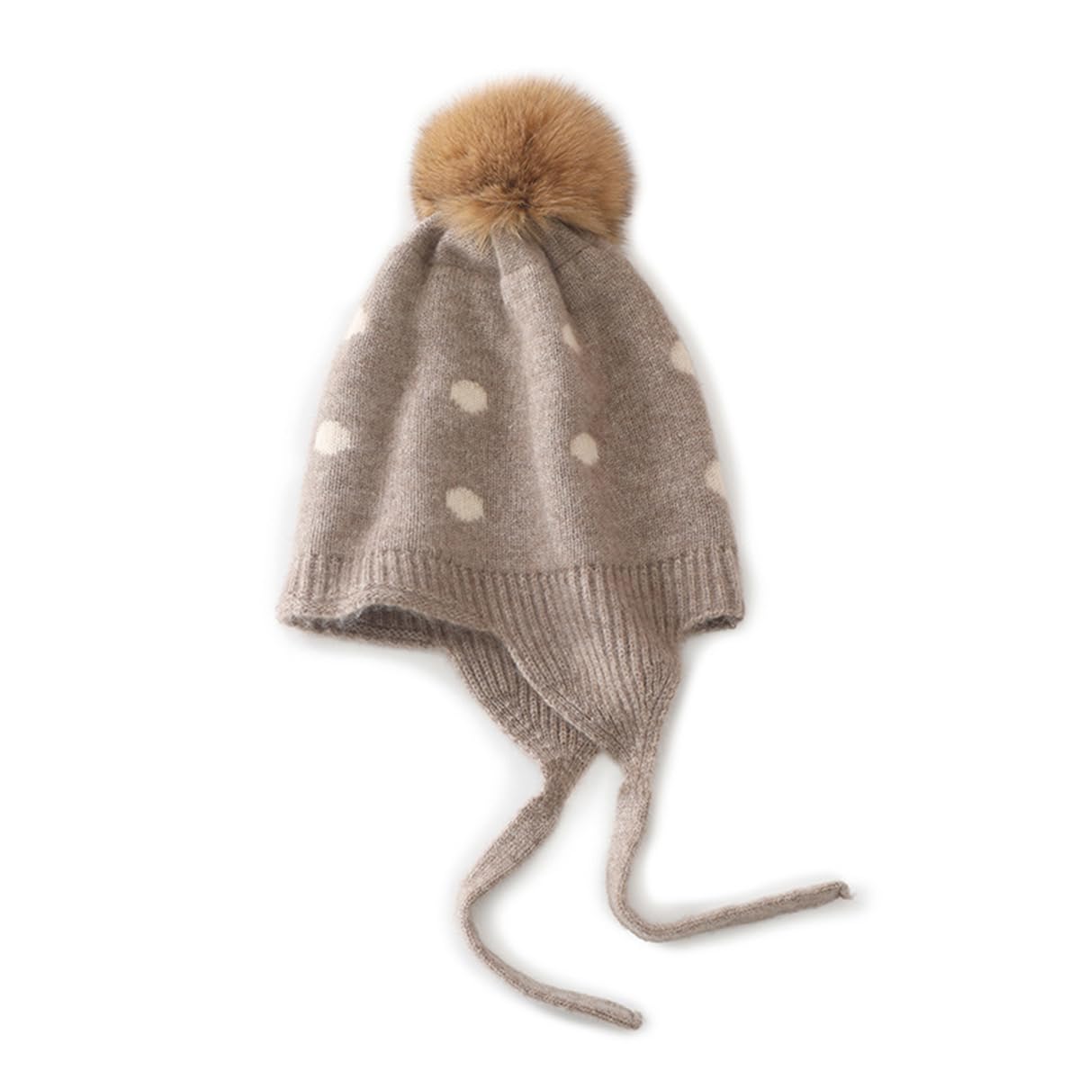 YUONNY Bambini Cappello a Maglia con Paraorecchie e Pompon Staccabile, 100% Cashmere Berretto Invernale Caldo e Morbido per 3-8 Anni Bambini Bambine, Adorabile Orecchie Cappelli per Sci Sport Regalo