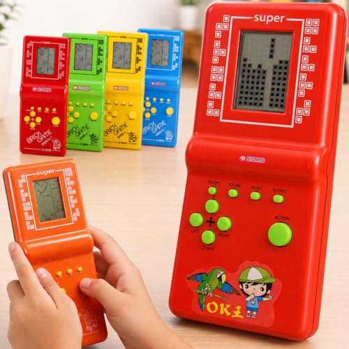 Image of Storio Handheld Video Game Console for Kids, 9999 in 1 Brick Game, Portable LCD Retro Gaming Device, Educational Electronic Game Toy for Boys Girls Travel Entertainment