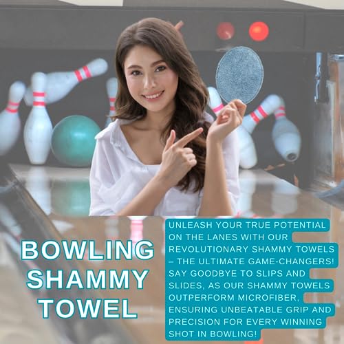 Strikeclub Bowling Ball Shammy Towel | Oval Shape Dual Sides Leather Bowling Towel | Easy Wipe Off Dirt & Oil To Boost Precision | Bowling Accessories (1-Towel) #TOP2
