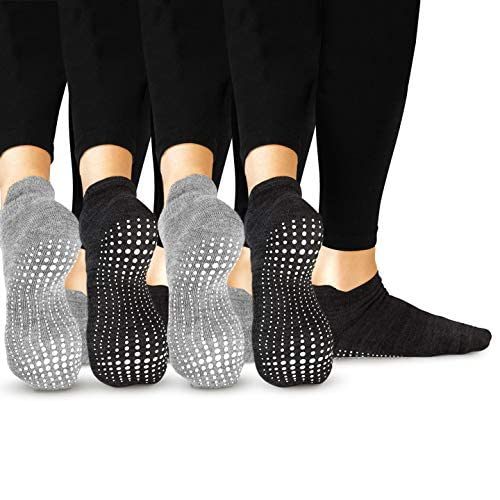 LA ACTIVE Non Slip Yoga Grip Socks - Barre Ballet Pilates Athletic Socks for Men and Women