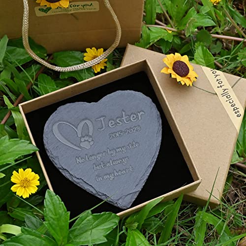 Jasaino Dog Loss Gifts - Personalized Memorial Stones for Dogs, Sympathy Gifts for Pet Bereavement