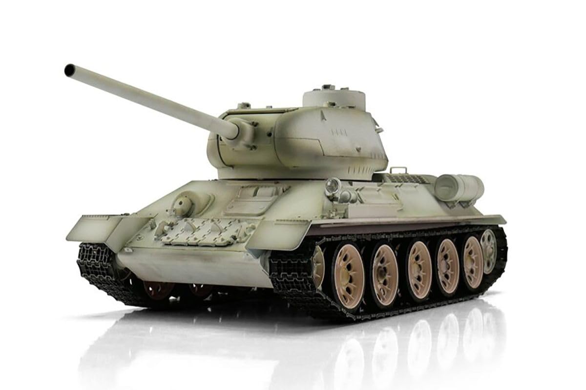 T34/85 RC czołg 2,4 GHz profesjonalny metalowy BB Snowetarn w drewnianej skrzynce