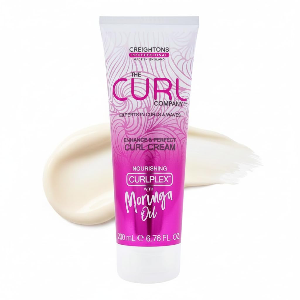 The Curl Company Enhance & Perfect Curl Cream (200ml) - Professionally Formulated with Nourishing Curplex with Moringa Oil. Experts in Curls & Waves
