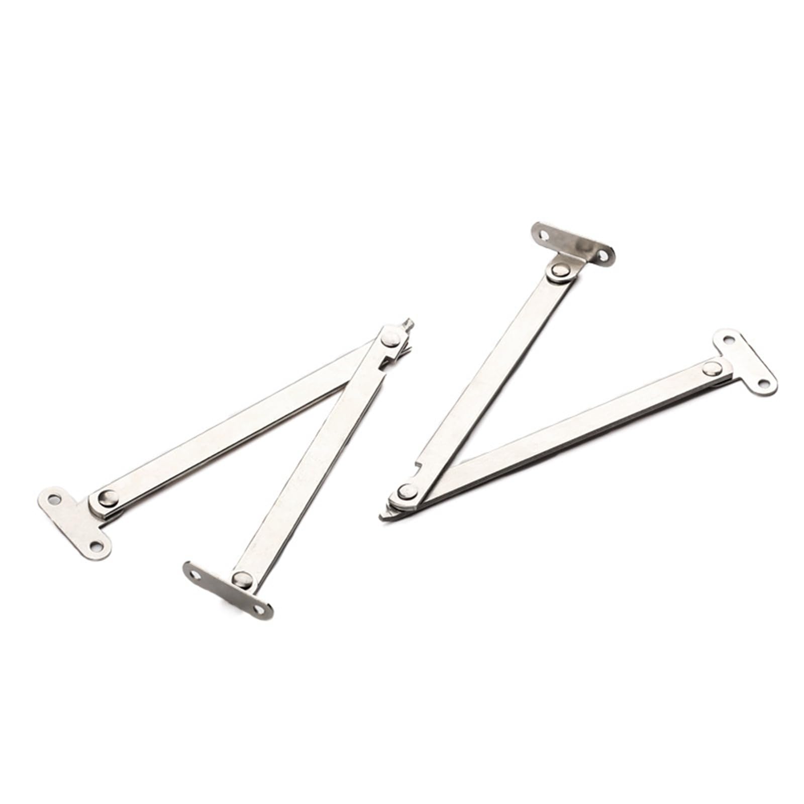 2 Pcs Drop Down Hinges, Set Stainless Steel Cabinet Cupboard Furniture Doors Close Lift Up Stay Support Hinge Folding Cabinet Stay Hinges 180 Degree Lid Support Hinges