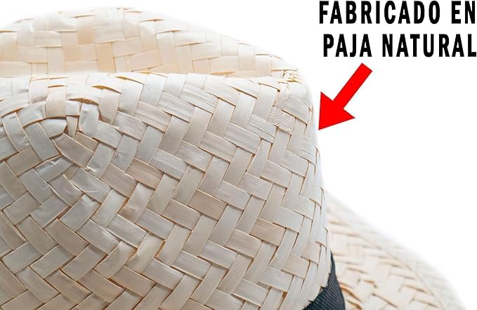Gorros Personalizados Para Eventos - PACK 10 Sombreros con Tu Imagen o Frase - Sombreros de Paja Para Mujer y Hombre - Cinta de color a elegir - Natur