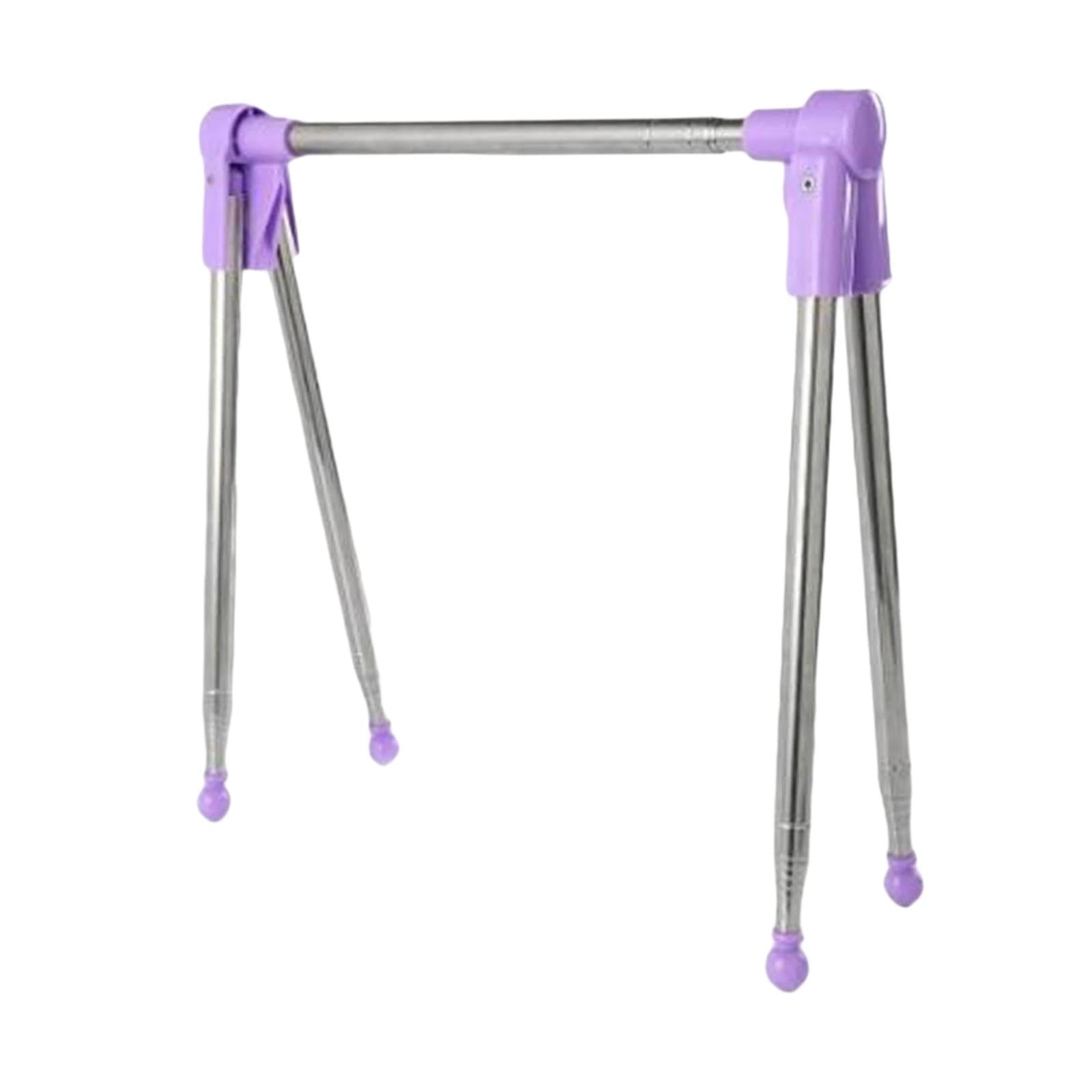 Appendiabiti portatile per vestiti, per camper, balcone, guardaroba viola
