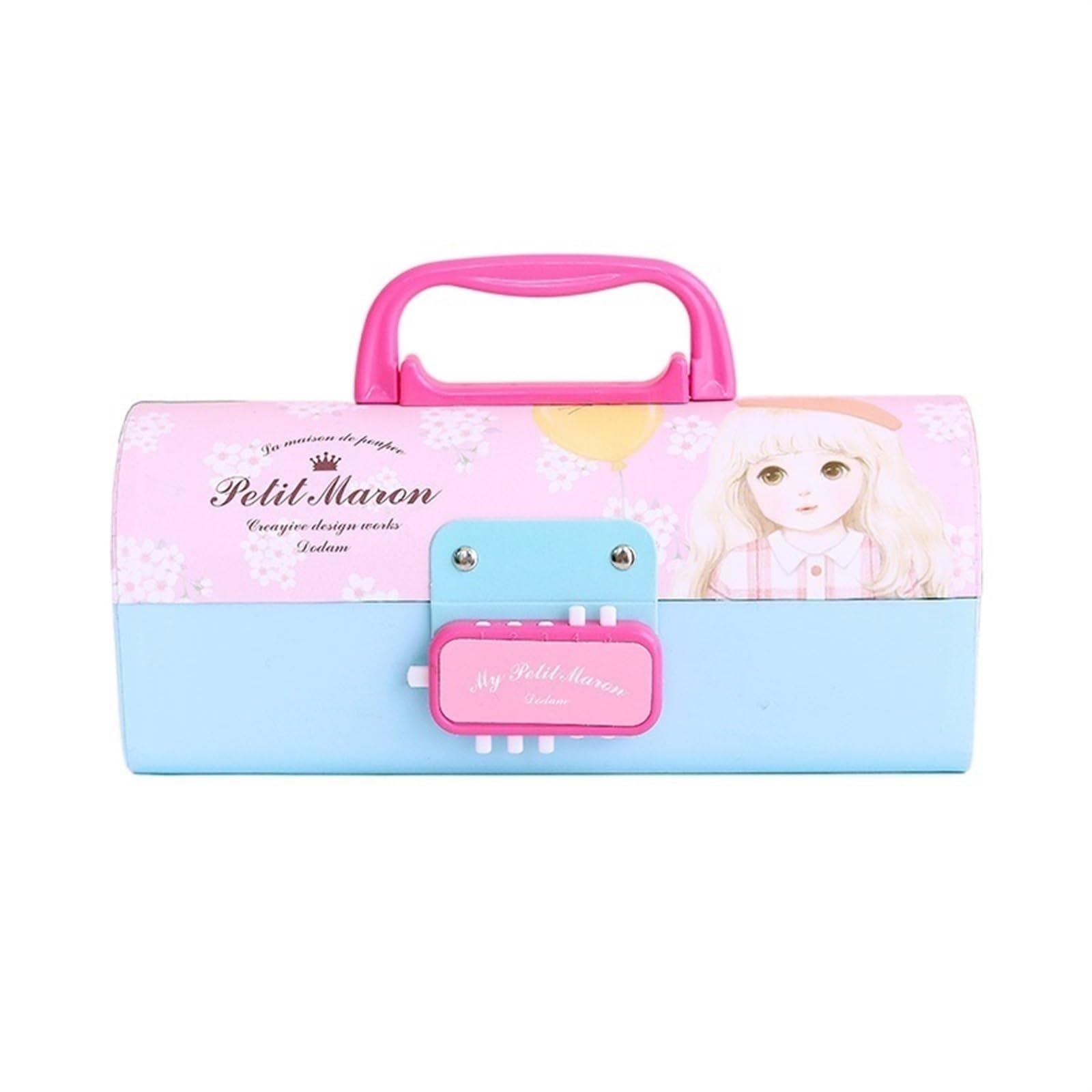 Estuche multifunción Caja de lápices Creativa Multifuncional con Bloqueo de código Estuches de lápices de Gran Capacidad for niños niñas papelería Escolar Oficina portátil (Color : K)