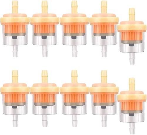 Filtros de combustible de 316 pulgadas de 0.197 in a 0.236 in, 10 filtros de combustible en línea de gas con imán para Go Karts ATV generador de