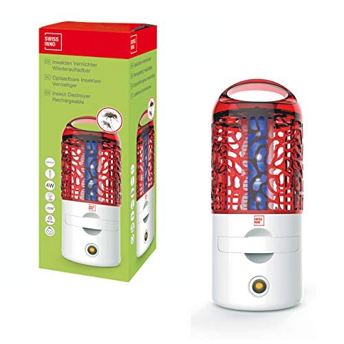 SWISSINNO SOLUTIONS SWISSINNO Insekten Vernichter wiederaufladbar LED 4 Watt Destructora de Insectos, Blanco/Rojo