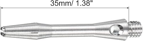 Miniatura 2 de PATIKIL Ejes de dardo, rosca mediana de 2 BA de aluminio, tallos de dardos accesorios de lanzamiento para punta de acero