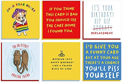 Central 23 Multipack of 20 Cheeky Birthday Cards - Funny Greeting Card Assortment - for Him or Her - Rude Friendship Cards - Love Cards - For Adult Men Women - Comes With Stickers - Made in the UK