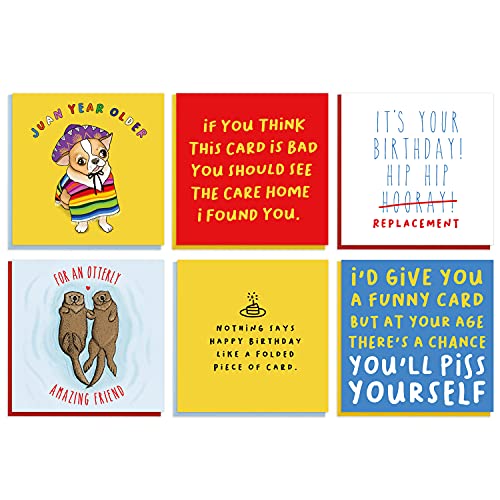 Central 23 20 Funny Assorted Birthday Cards - Box Of Birthday Cards With Envelopes - Birthday Cards For Family, Friends, Men, Women - Blank Greeting Cards With Fun Stickers #TOP3