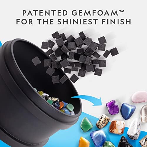 National Geographic Rock Tumbler Kit - 1.36 kg Extra Large Capacity, 1.36 kg Rough Gemstones, 4 Polishing Grits, Jewelry Fastenings, Great STEM Science Kit for Boys and Girls