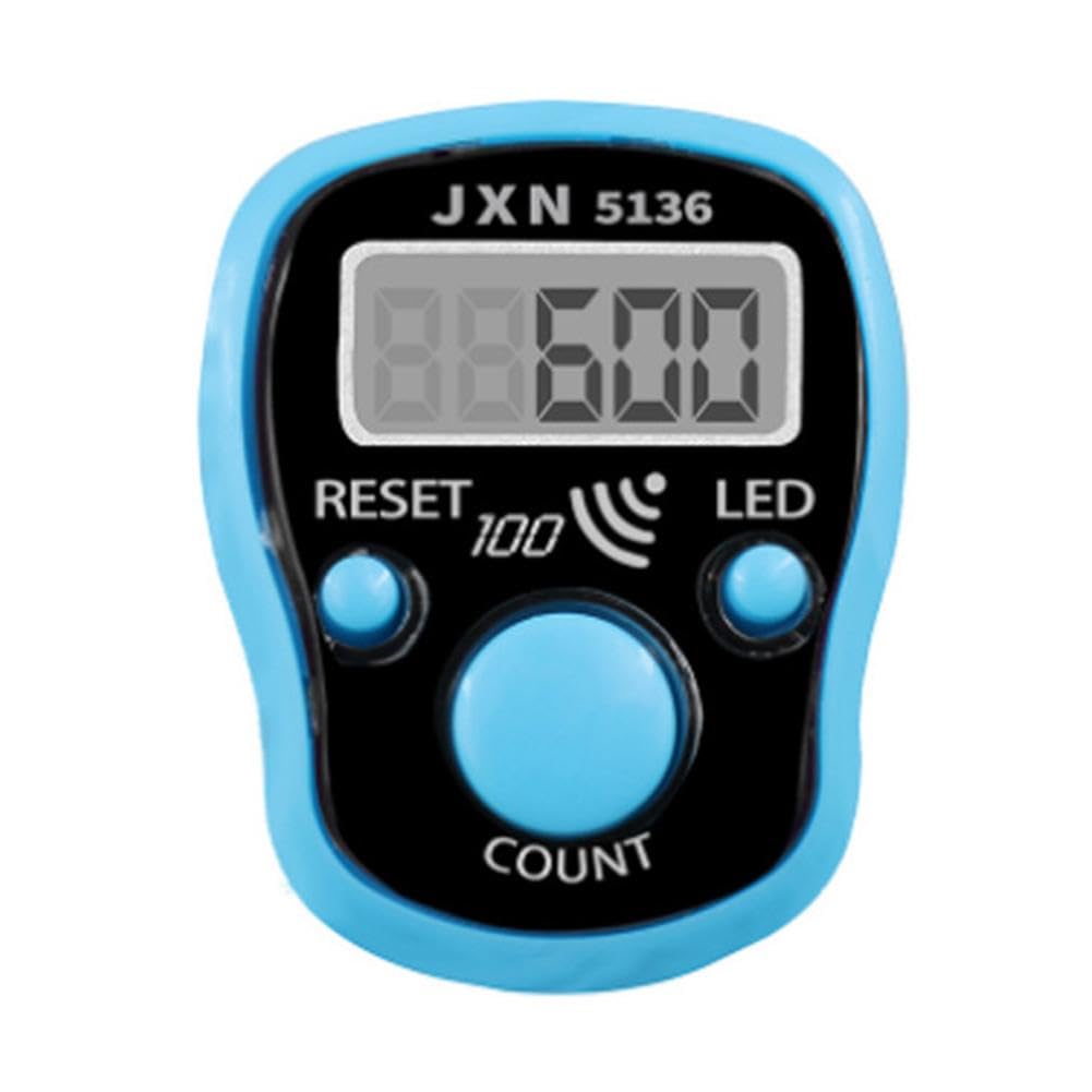 DTREELS Electronic Finger Counter,LCD Digital Tally Counter Clicker,Electronic Counter Finger Hand Counter,Handheld Resettable Digits Display,for Muslims Tracker Golf Lap Knitting Counting